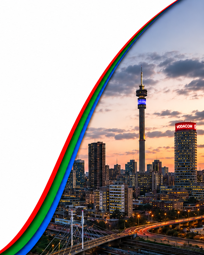 Johannesburg city skyline, RGB Marketing's home base for national field campaigns